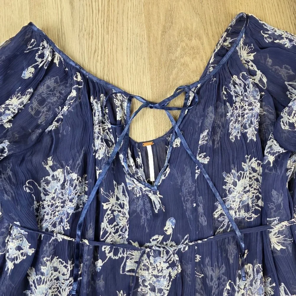 Free People Sheer Floral Top Size XS